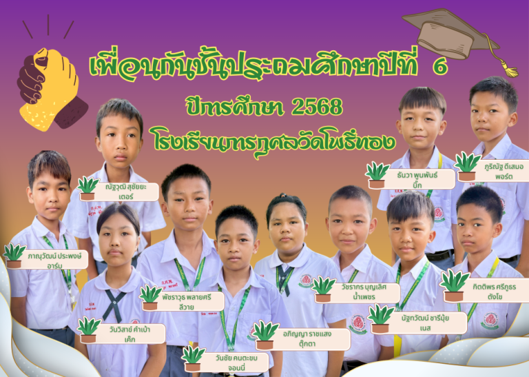 ชั้นประถมศึกษาปีที่ 6